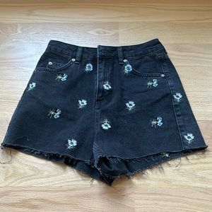 Topshop moto mom Jean shorts